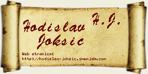 Hodislav Joksić vizit kartica
